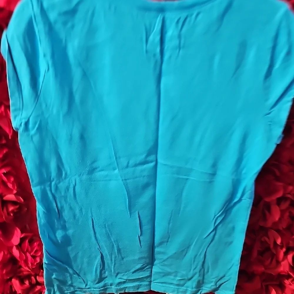 Justice Girls Blue Soccer Graphic Tee Size 14